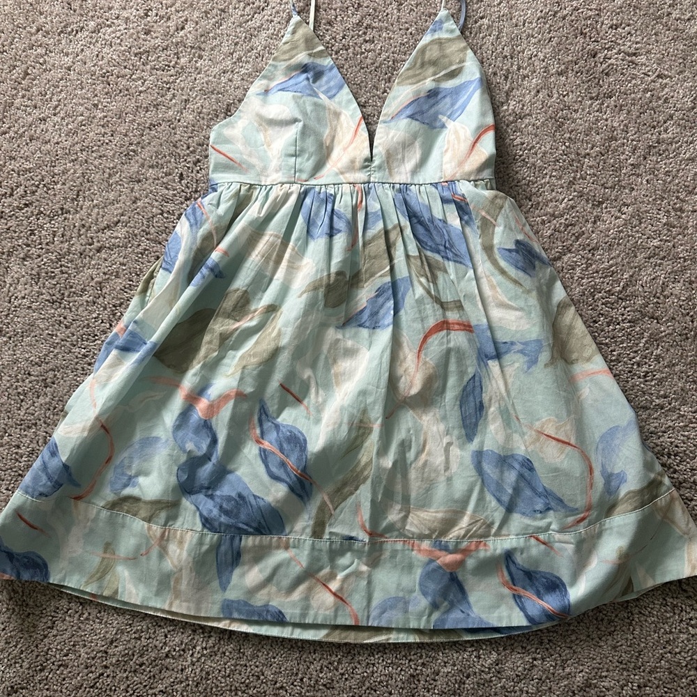 Abercrombie & Fitch Light Blue Floral baby doll dress